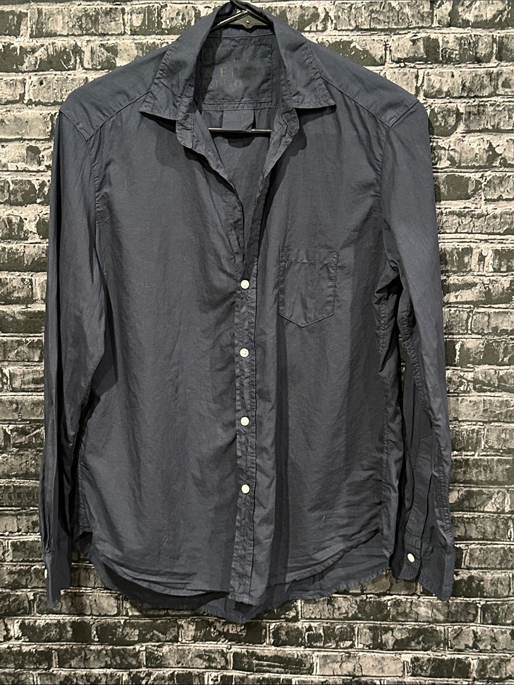 Frank & Eileen Women’s Button-Down Shirt in Navy Blue